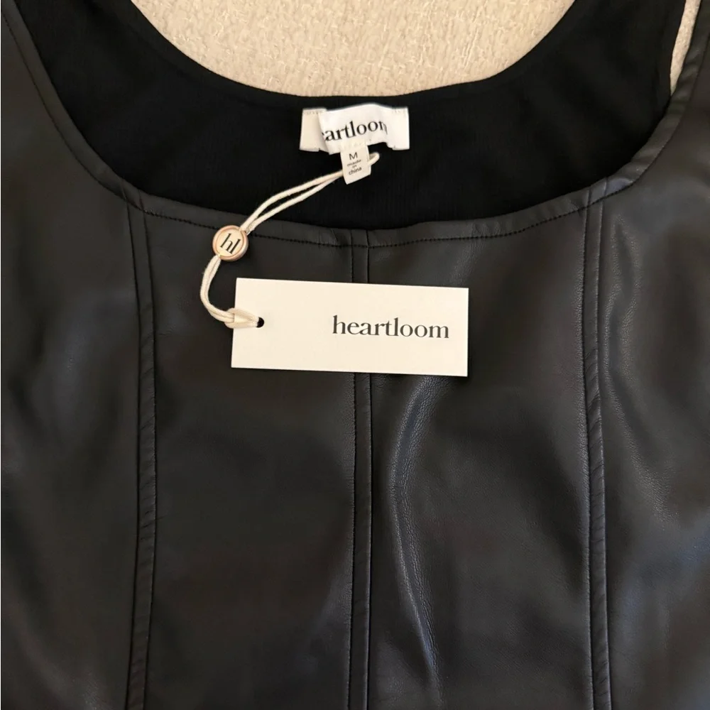 Heartloom Black Faux Leather Bodysuit - Picture 4 of 4